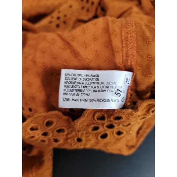 Universal Thread Women's Copper Brown Eyelet Dress Size X Small XS NWT - Picture 15 of 16